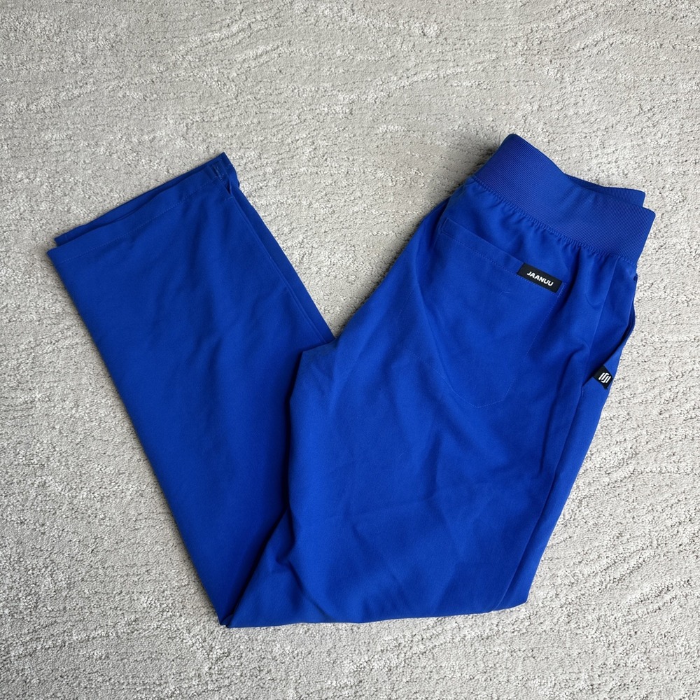 Women's Jaanuu XS/P Xenos Essentials‎ Knit-Waist Scrub Pant Blue